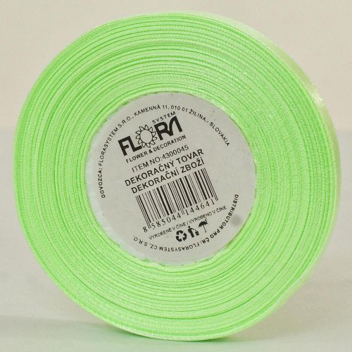 Saten stuha 6mm/20m zelená bl. farba 080