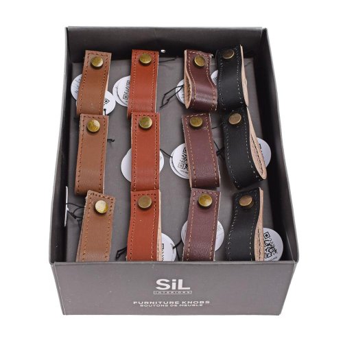 Úchytka na nábyt. remienok/koža 7x2cm