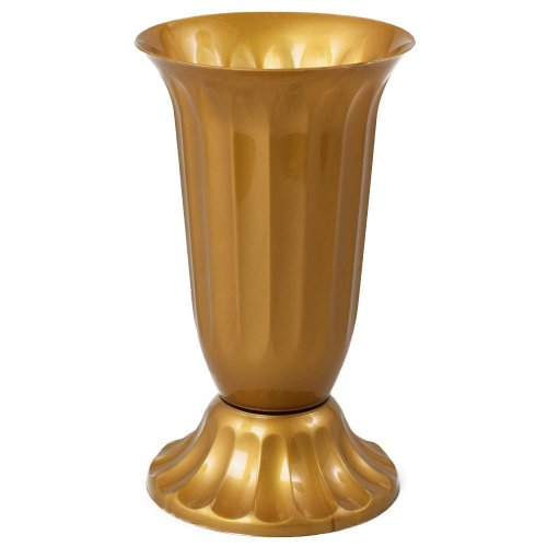 061 váza uh vrúbkovaná 22 zlatá /22xv46cm/