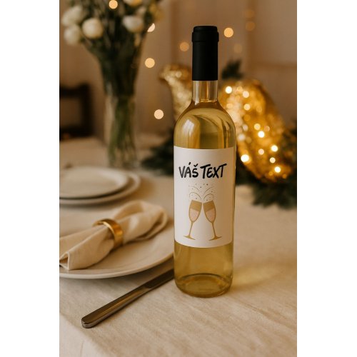 Narozeninové dárkové víno, skleničky