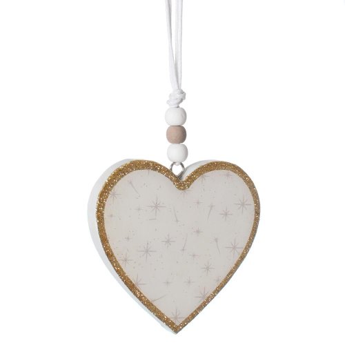 Záves srdce drevo natur/biela 8,5x8,5x1,3cm