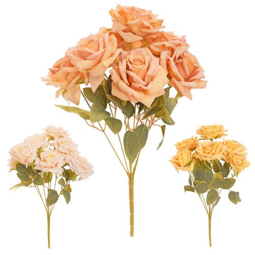 Kytica ruža x7 43cm mix svetlé 3f