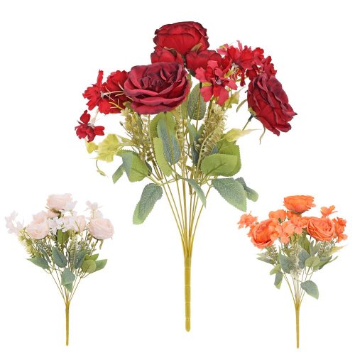 Kytica ruža x9 45cm mix 3f