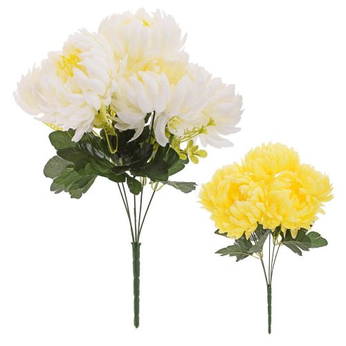 Kytica chryzantéma, zeleň, mix/2f 39cm