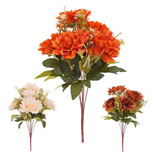 Kytica pivonka, zeleň mix/3f 48cm