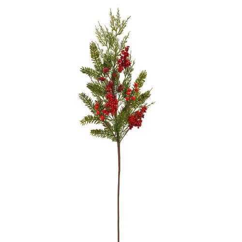 Konár čečina, červ. bobule 80cm - Umelé kvety