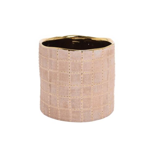 Obal kocky zlato-piesková 14 × 14 × 13 cm - Umelé kvety