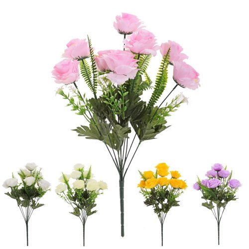 Kytica ruža x9 48cm mix 5f