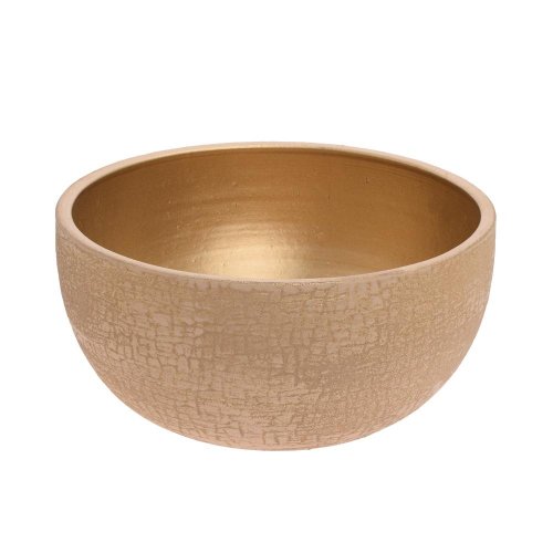 Obal misa keramika zlatá  v15/34/31cm - Vianočné dekorácie
