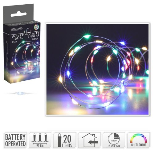 Led svetielka /20/ na drôtiku/bater./multi/ind/timer//ax9732100