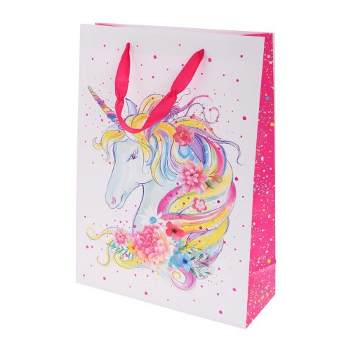 Agb1027602 taška darč.v41x30+12cm unicorn flower head