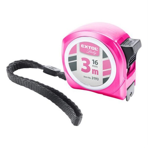 Meter zvinovací ružový 3m