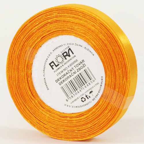 Saten stuha 10mm/15m oranžová farba 017