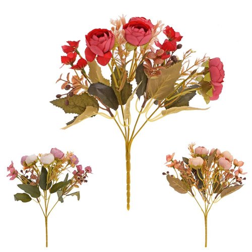 Kytica ranunculus, drob.kvety, zeleň mix/3f 29cm