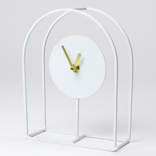 Hodiny stolové  biele - d16xš6xv21cm