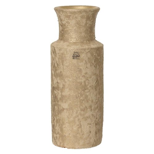 Váza terakota matná so zlat. trblietkou sand pr.15/v40cm