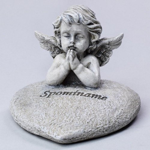 Anjel modliaci na srdci 10x9x8cm polyres=204067