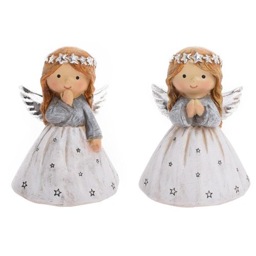 Anjel siv/str mix/2 poly 6,5*5,5*9cm