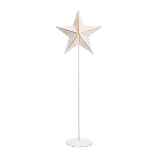 Hviezda stojaca bie/zla drevo 50*17*10,5cm - Vianočné dekorácie a ozdoby