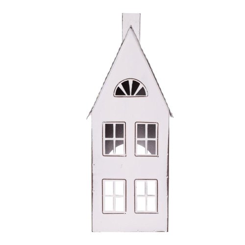 Domček na sviečku biely plech 28,5*11*8cm - Vianočné dekorácie a ozdoby
