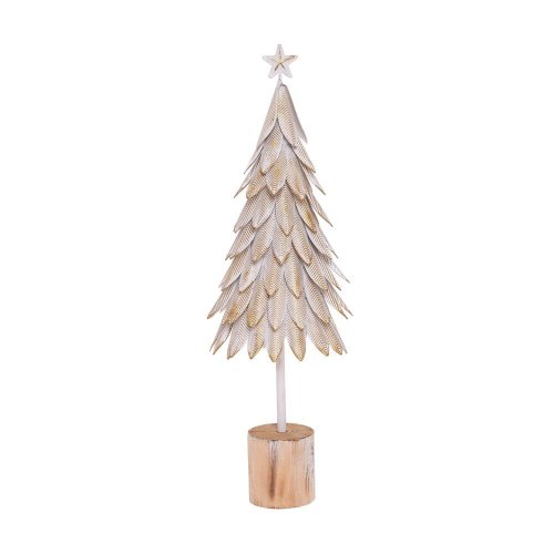 Stromček bie/zla plech 41*13,5*6,5cm - Vianočné dekorácie