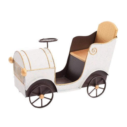 Auto sánky bie/zla plech 20*15,5*10cm - Vianočné dekorácie a ozdoby