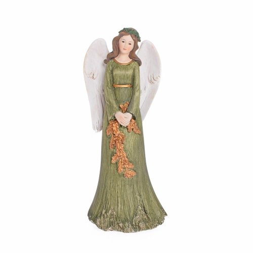 Anjel zelený poly 9*7*22,5cm - Vianočné dekorácie