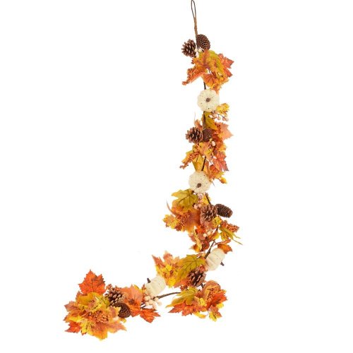 Girlanda lístie,tekvice hne/žlt 160cm