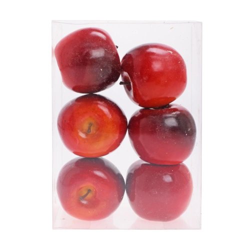 Jabĺčka červené box s/6 8cm