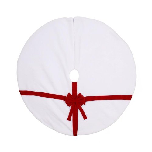 Vianočný kryt stromčeka bie/čer textil 120*120cm - Vianočné stromčeky