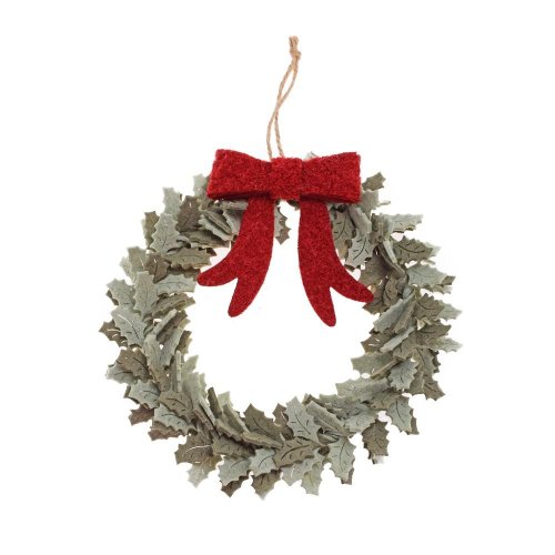 Veniec ilex s mašlou zel/čer 20cm