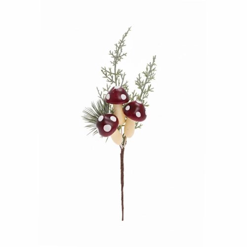 Zápich muchotrávky, zeleň 29cm - Vianočné dekorácie a ozdoby