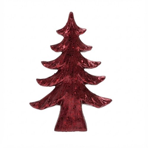 Stromček bordový keramika 17,5*6*24,5cm - Vianočné dekorácie
