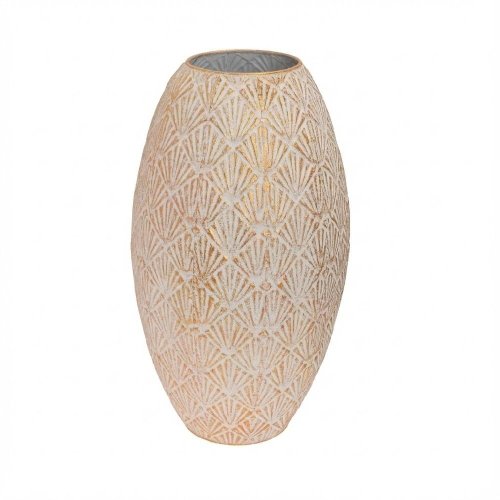 Váza ornament bie/zla plech 25,5*45,5cm