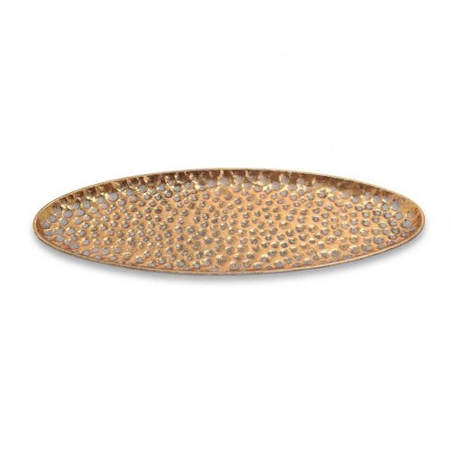 Tácka zlatá malá plech 44*16,5*2,5cm