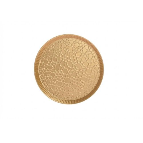 Tácka zlatá m plech 24,5*2cm - Vianočné dekorácie