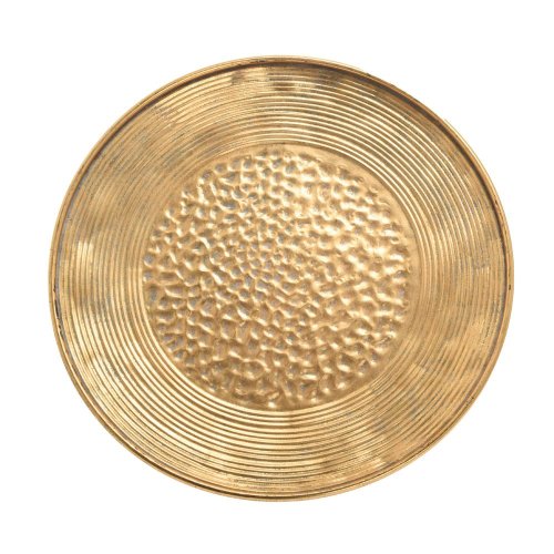 Tácka zlatá l plech 48*3,5cm - Vianočné dekorácie