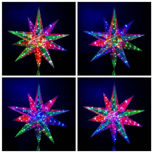 Hviezda dúhová LED/USB 40 cm - Vianočné osvetlenie