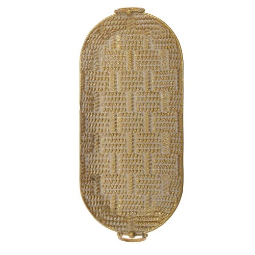 Tácka zlatá plech 49*22*4/5cm - Umelé kvety