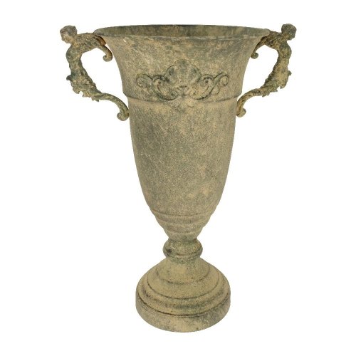 Amfora antik hne/zel plech 23*43,5cm - Vianočné dekorácie a ozdoby