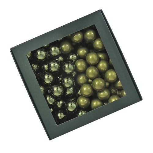 Guličky zelený opal lesk sklo s/144 25mm - Vianočné dekorácie a ozdoby