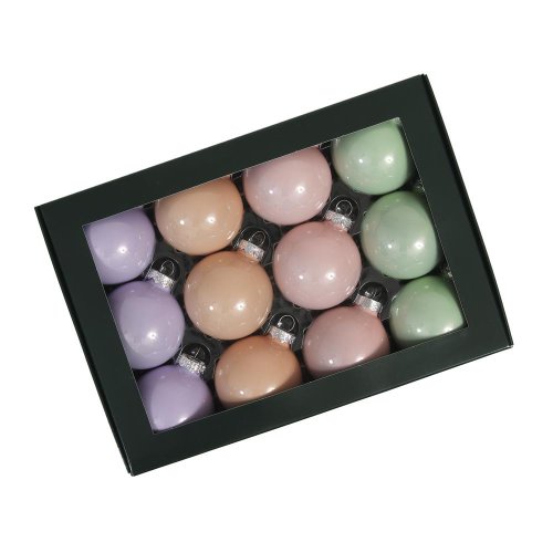 Guličky pastel opal lesk sklo s/12 57mm - Vianočné dekorácie a ozdoby