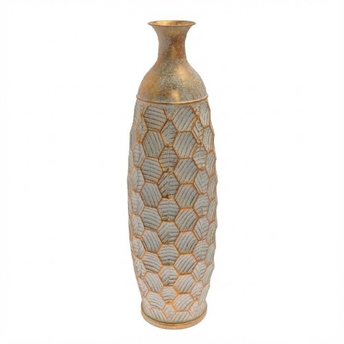 Váza ornament ment/zla plech 19*63cm - Umelé kvety