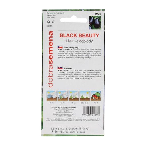 Baklažán black beauty 0,8g
