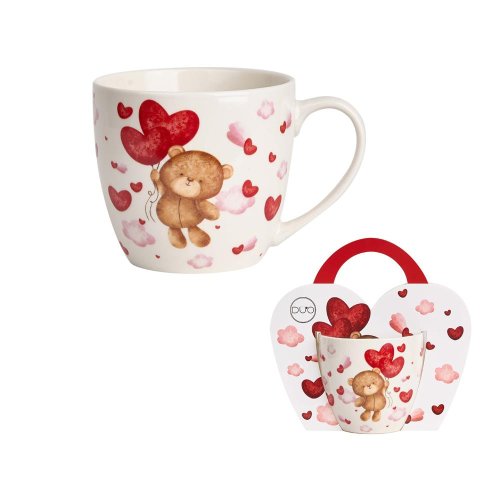 Šálka 460ml medveď s balónmi