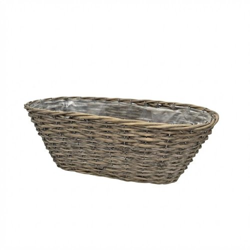 Obal prútie ovál sivý 49*20*18cm - Aranžérsky materiál