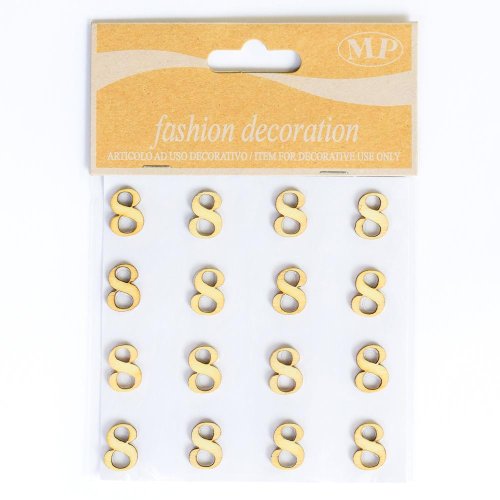 Čísla wood s/16 stickers 10x10cm