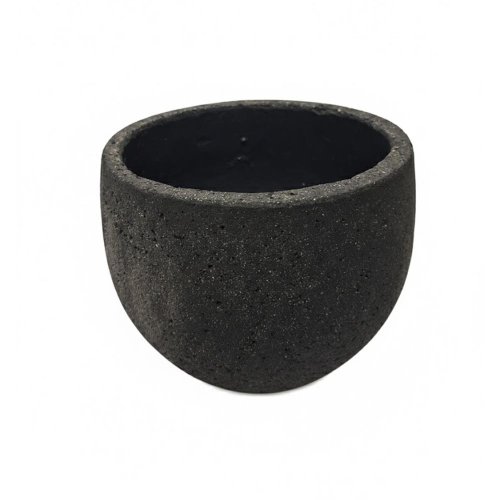 Kv-41 kvetináč umelý kameň granite grand lotus sanblasted black 32x27