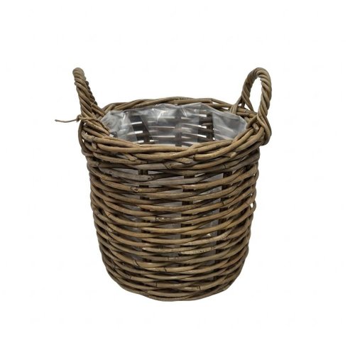 482fl/s kôš s uchom kubu ratan pr.29/v30cm sivý malý