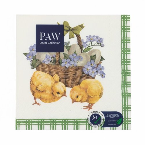 Sdl135500 servítky 33x33 cm/20ks/3vrst. chicks with basket